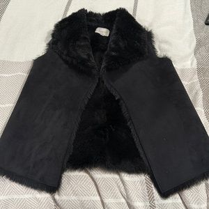 NWOT LOFT faux fur vest XS